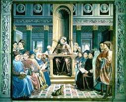 Augustine teaching in Rome, by Gozzoli