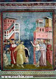 Francis renouncing worldly goods, by Giotto