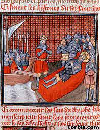 Death of Louis in Tunis, from an illuminated mauscript of the history of France
