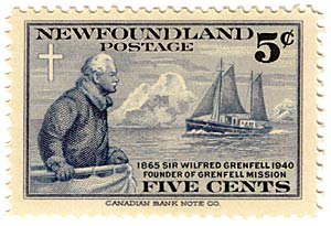 postage stamp homring Wilfred Grenfell